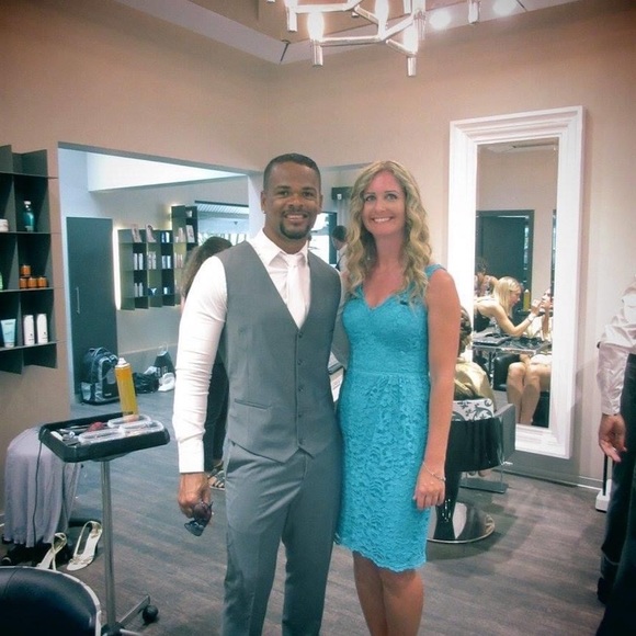 David’s bridal blue dress size 4 - Picture 12 of 16